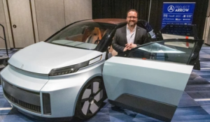 All-Canada electric vehicle rolls into London with message for parts suppliers